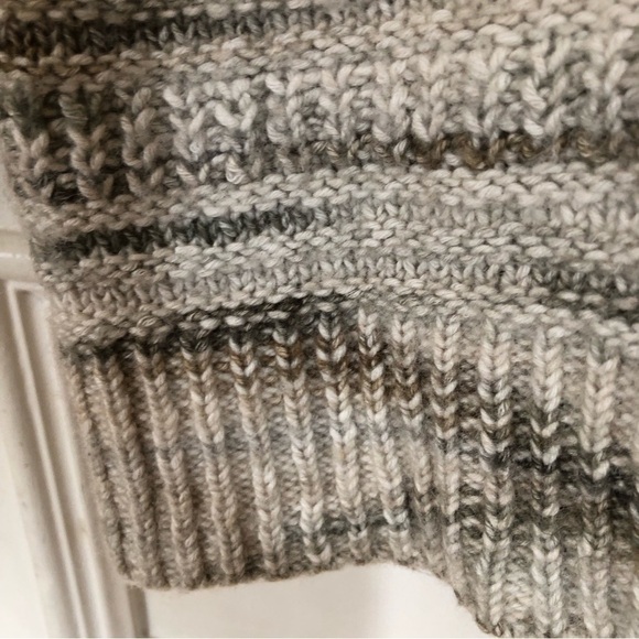 Chunky Knit Cotton Wool Blend Crew Neck Pullover Sweater Large - Picture 7 of 9